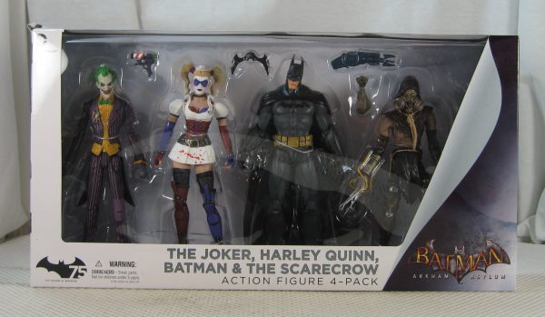 Arkham Asylum Joker Harley Quinn Batman Scarecrow 4-Pack Action Figure Set NEW - Image 2