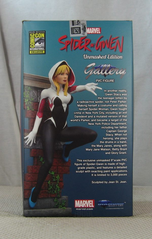 Marvel Gallery Spider-Gwen Unmasked Figure 2016 SDCC Diamond Select NEW SEALED - Image 4