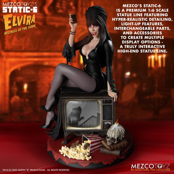 Mezco Static Six Elvira Mistress of the Dark 1/6 Statue NEW SEALED - Image 3