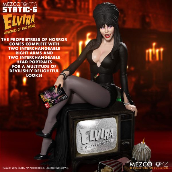 Mezco Static Six Elvira Mistress of the Dark 1/6 Statue NEW SEALED - Image 4