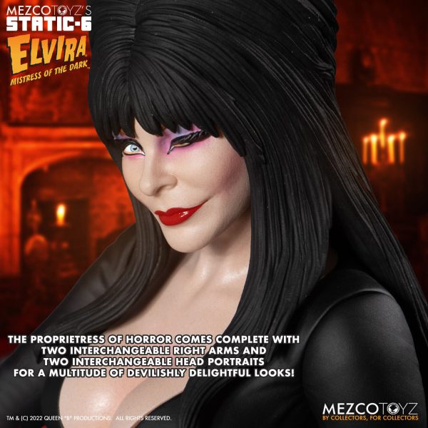 Mezco Static Six Elvira Mistress of the Dark 1/6 Statue NEW SEALED - Image 6