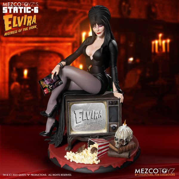 Mezco Static Six Elvira Mistress of the Dark 1/6 Statue NEW SEALED